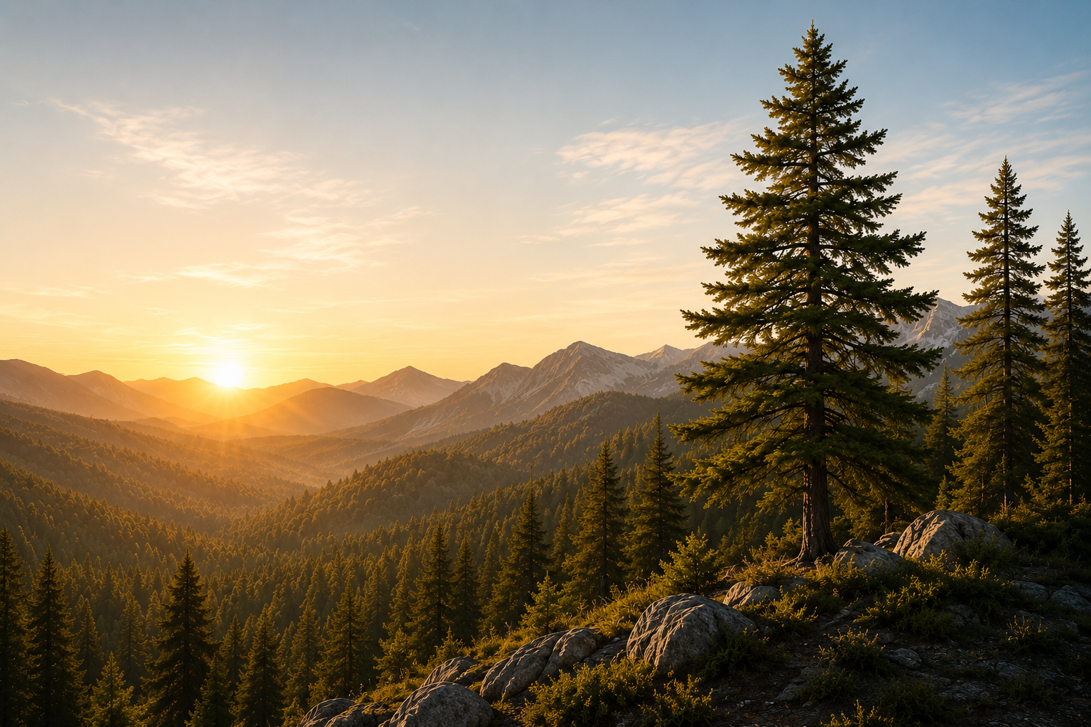 Forest mountain landscape